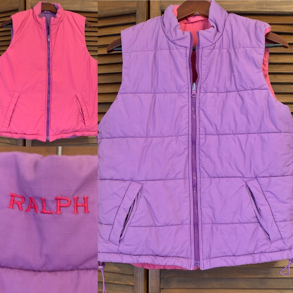 Ralph Lauren Reversible Pink and Lavender Puffer Vest